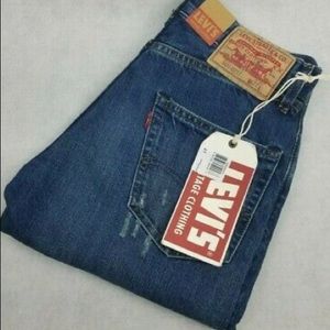 Levi's Vintage NWT Selvedge Distressed Blue Jeans